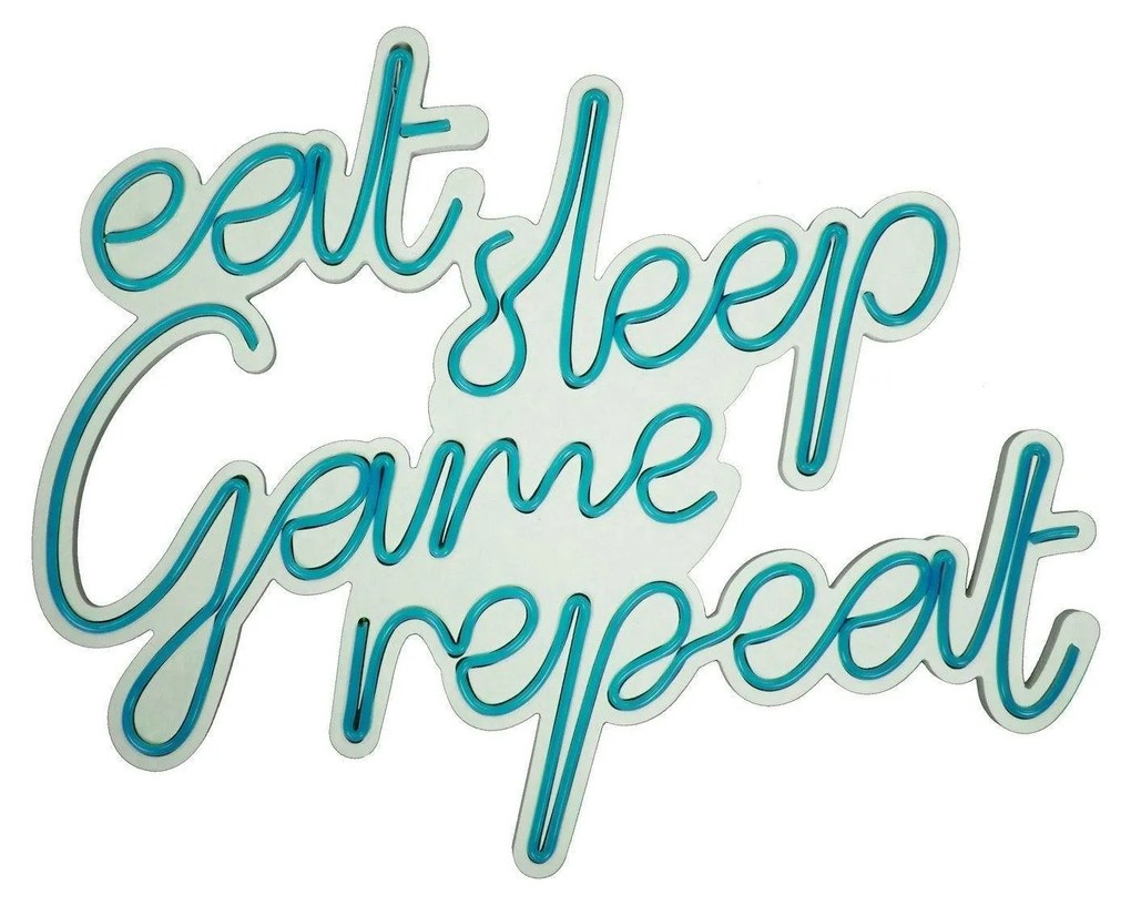 Aplica de Perete Neon eat sleep game repeat, 51 x 41 cm