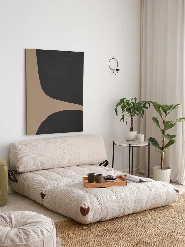 Fold sofa Fold Kadife 2 Alb