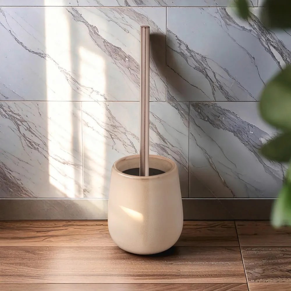 Perie de WC bej din ceramică Sirmione – Wenko