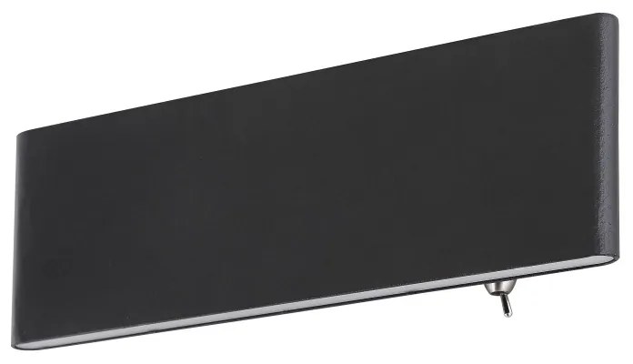 Aplica LED cu iluminat ambiental sus/jos SIEGFRIED negru 8W