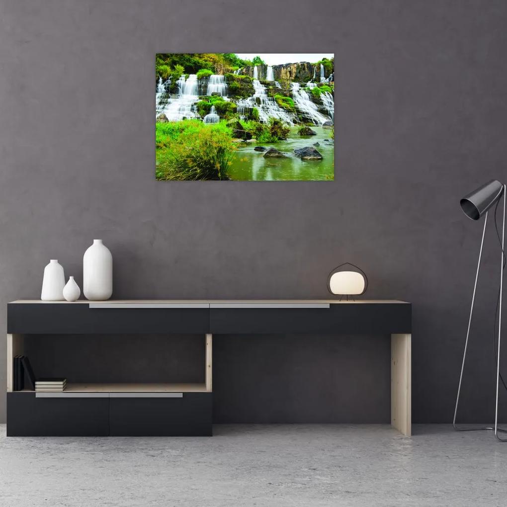 Tablou - cascade cu plante (70x50 cm), în 40 de alte dimensiuni noi