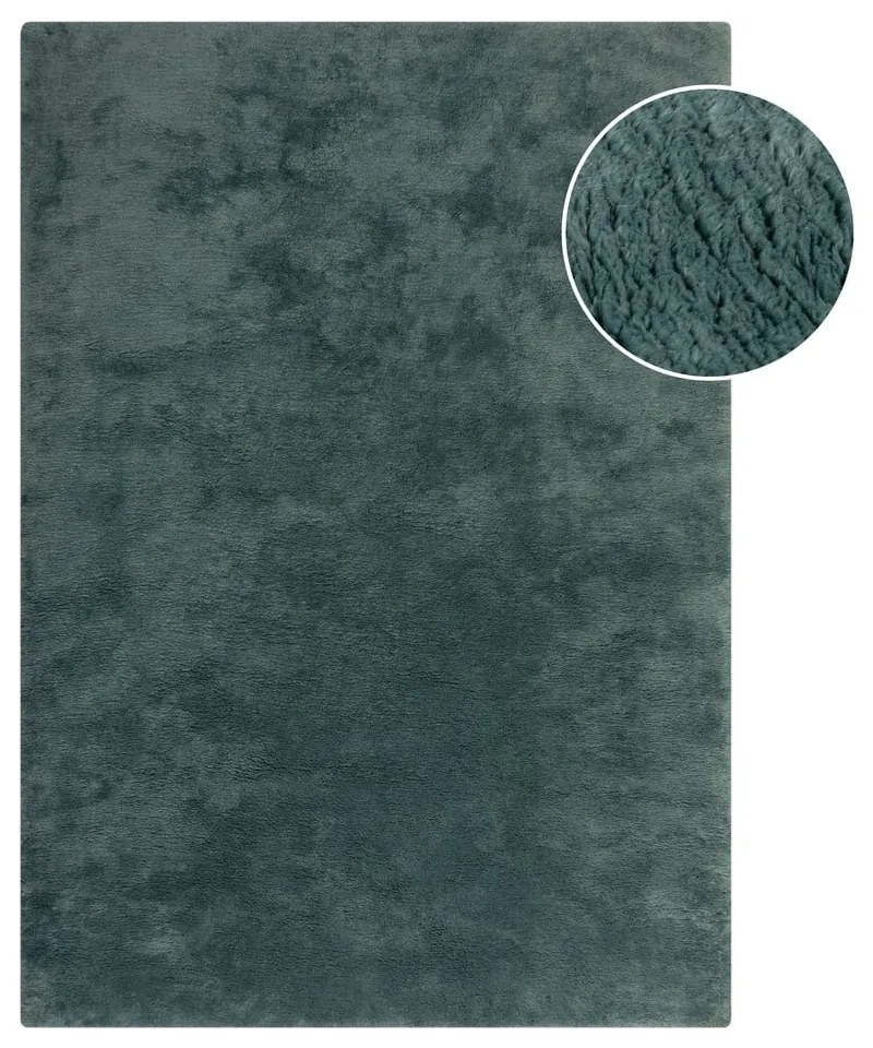 Blană albastru petrol sintetică 160x230 cm Faroe Wool Look Fur – Flair Rugs