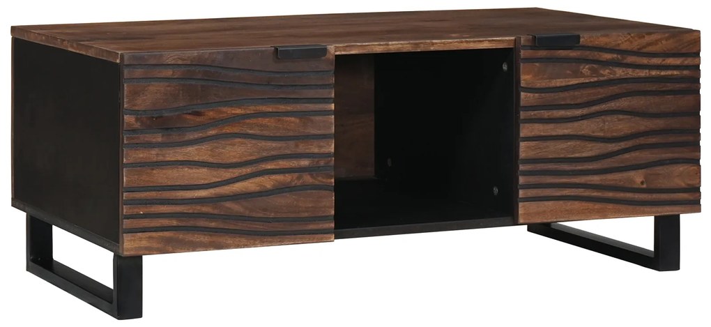 vidaXL Masa de cafea - 100x54x40 cm, din lemn solid și laminat.