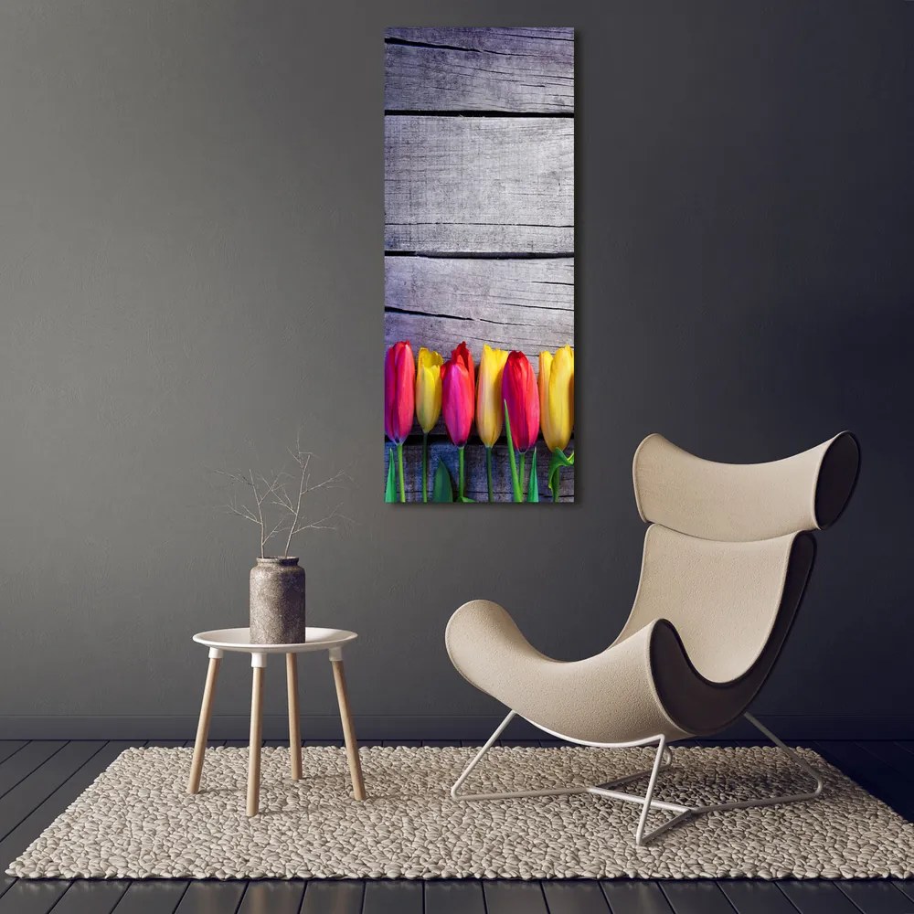 Pictură pe pânză Lalele colorate