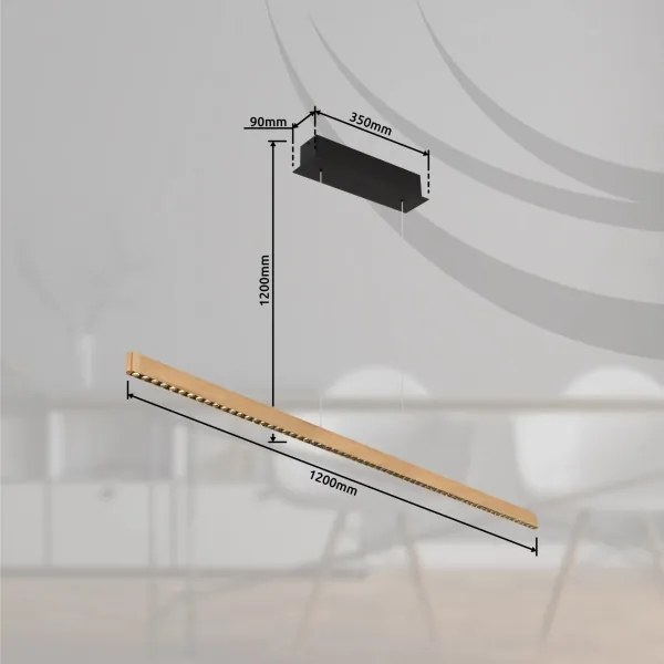 Globo 17013HG - Lampă suspendată pe cablu DENTSY, LED dimabil prin atingere, 43W/230V, 4000K, alamă