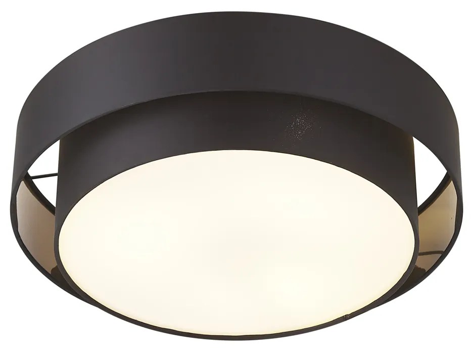 Plafonieră modernă neagră 50cm cu 3 lumini - Steve