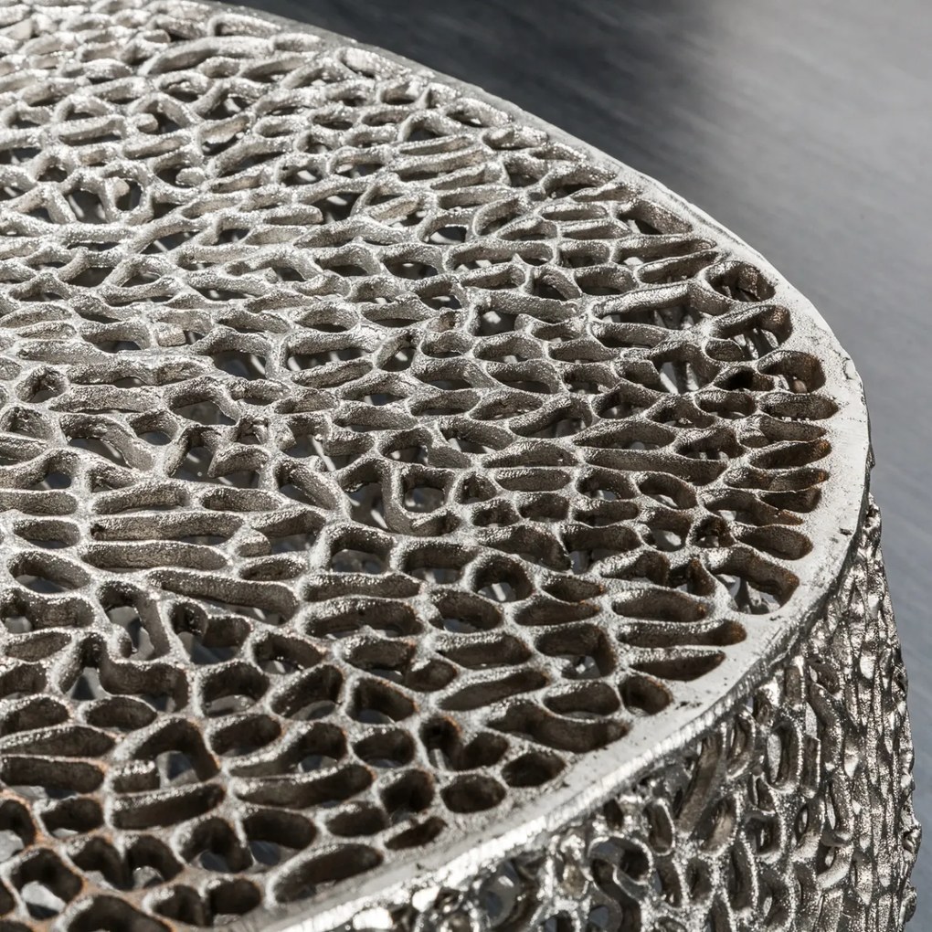 Masuta cu aspect deosebit Leaf 80cm, argintiu A-38941 VC