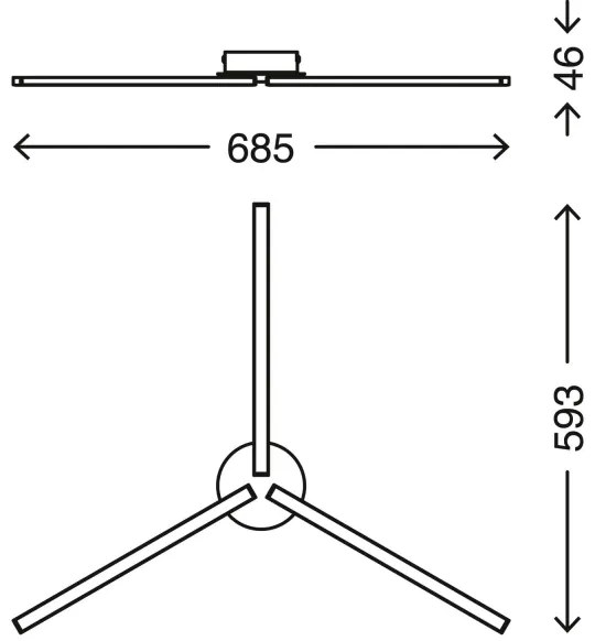 Lustră LED aplicată GO 3xLED/5W/230V Briloner 3181-039