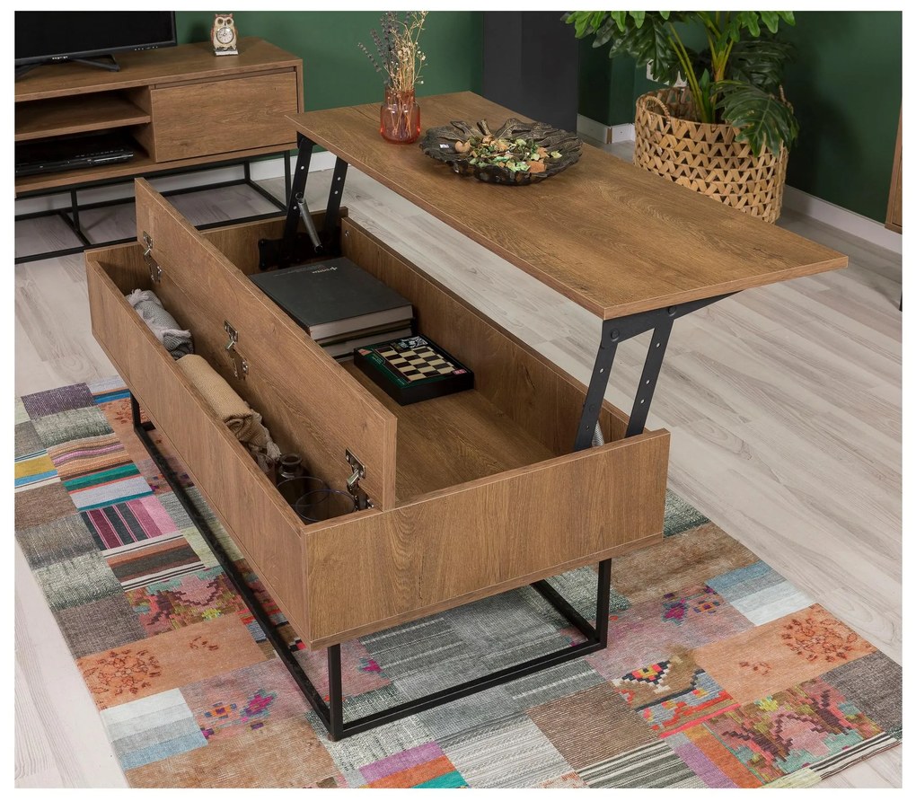 Set mobilier living Laxusona 23 (Nuc + negru). 1107126
