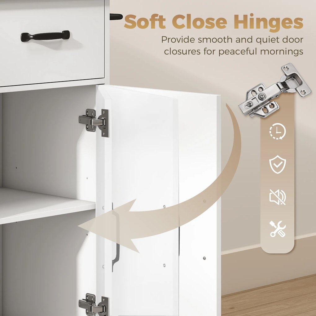 HOMCOM Cărucior mobil multifuncțional pentru depozitare | Aosom Romania