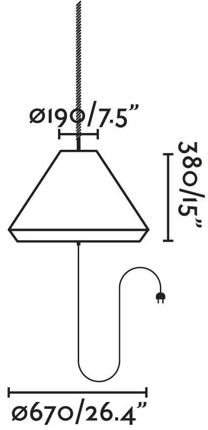 Lampa/Pendul portabil iluminat exterior decorativ SAIGON hole cap T70 gri/maro