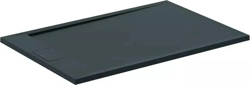 Cadita de dus dreptunghiulara Ideal Standard i.life Ultra Flat S negru intens 120x90 cm
