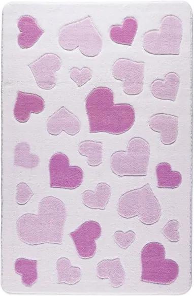 Covor pentru copii Confetti Sweet Love, 133 x 190 cm, roz