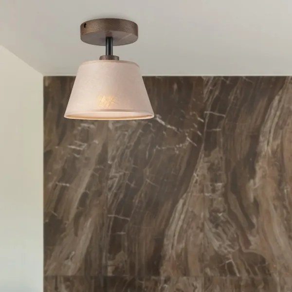 Lustră LED aplicată Brilagi ANTHONY 1xE14/60W/230V stejar nuc/bej