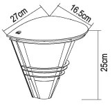 Globo 32093A - Aplică perete exterior SALLA 1xE27/60W/230V IP44
