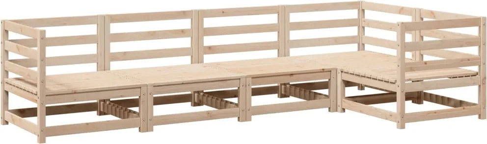 vidaXL Set canapea de grădină, 5 piese, lemn masiv de pin