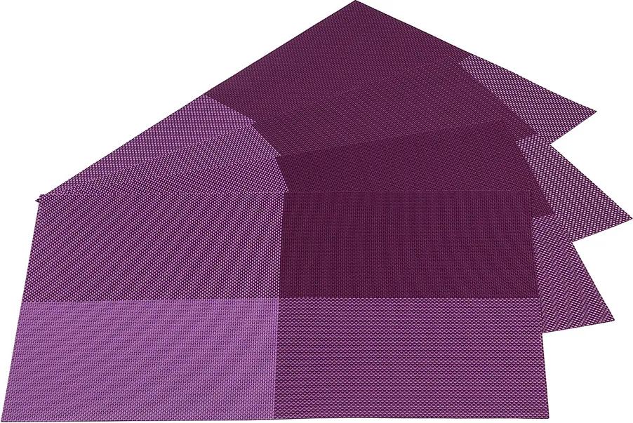 Suport farfurie DeLuxe, violet închis, 30 x 45 cm, set 4 buc.