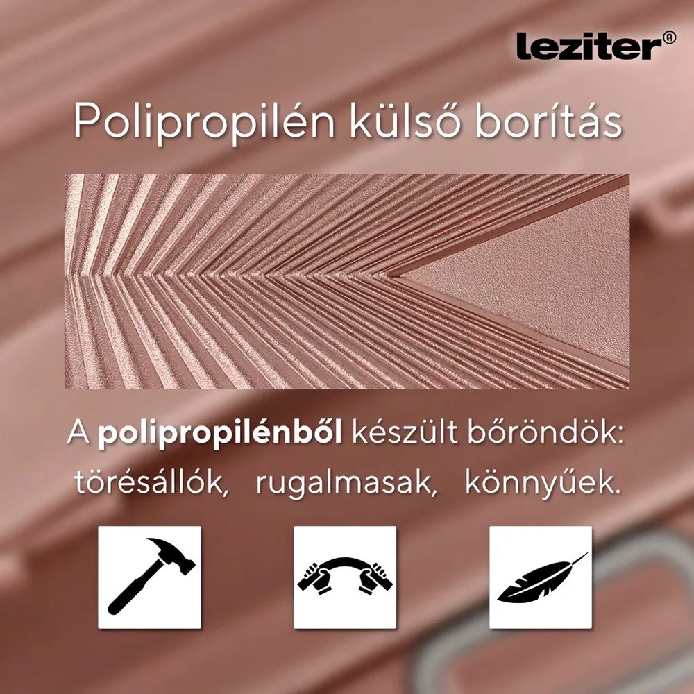 TraveLux Endure II set valiză rulantă aur roz