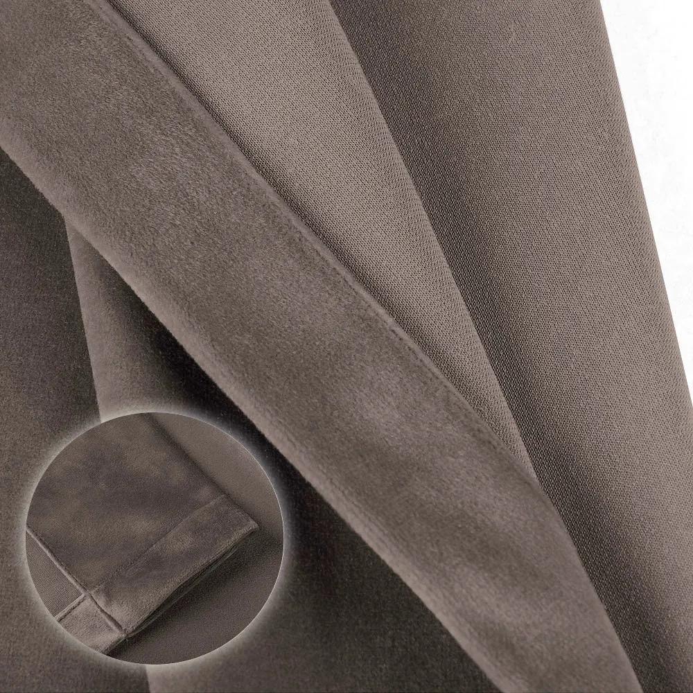 Set draperii din catifea cu rejansa din bumbac tip fagure, Madison, densitate 700 g/ml, Harbor gray, 2 buc