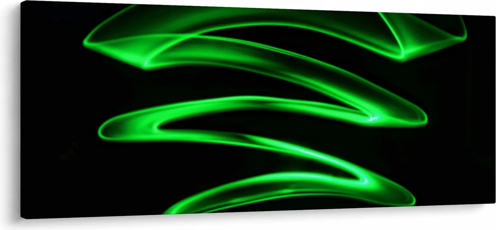Tablou - valuri neon (120x50 cm)
