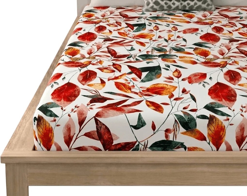 Cearsaf din microfibra AUTUMN LEAVES colorat 90x200 cm