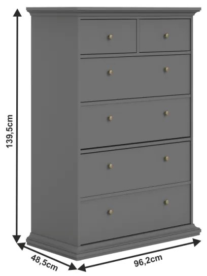 Comoda PARIS 76718 Gri