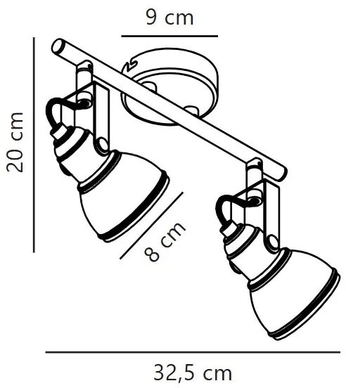 Spot Nordlux ASLAK 2xGU10/35W/230V negru