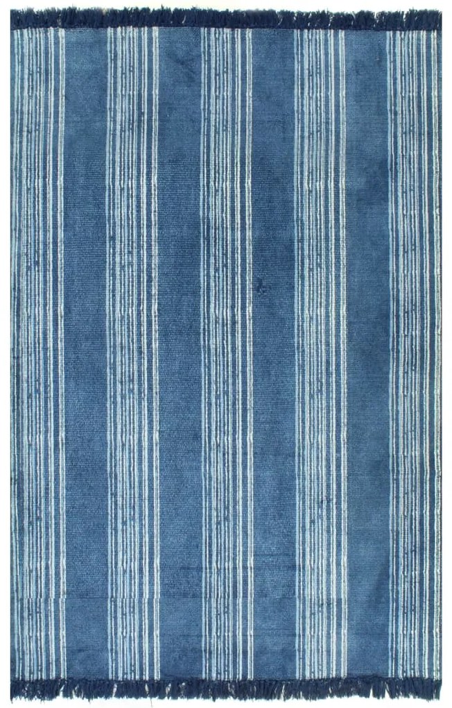 Covor Kilim, albastru, 120 x 180 cm, bumbac, cu model 120 x 180 cm