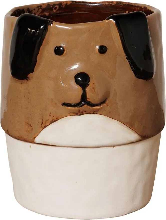 Ghiveci decorativ din ceramica, în formă de câine