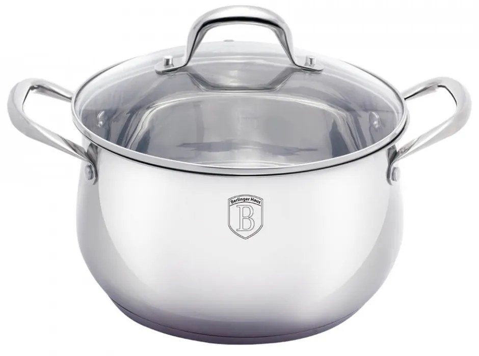 Oala cu capac otel inoxidabil 20 cm Silver Belly Berlinger Haus BH 1419