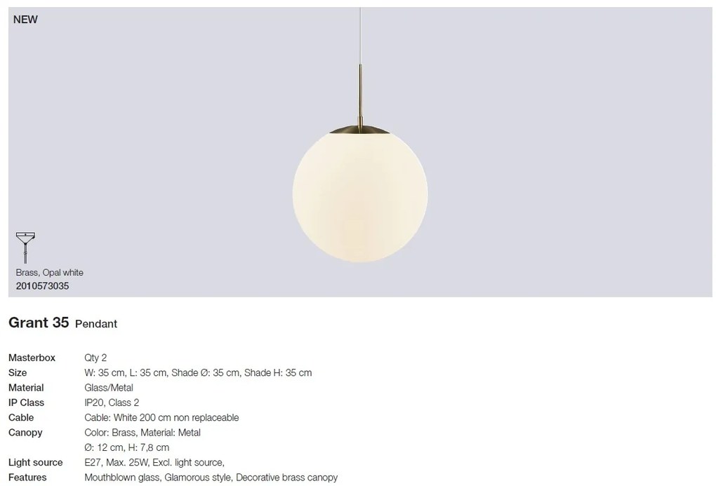 Lustra, Pendul design nordic Grant 35 2010573035 NL