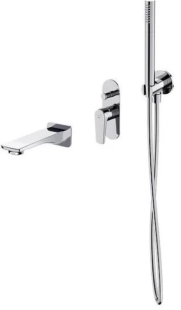 Set de cadă cu baterie ascunsă Cersanit S952-040 MODUO crom lucios