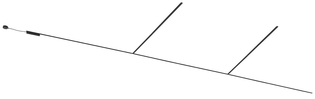 Sistem modern de iluminat pe șine negru monofazat 1000 cm - Magnetic