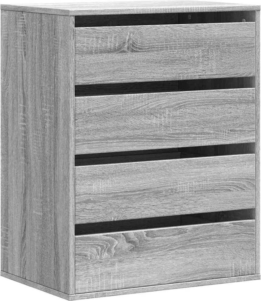 vidaXL Dulap colț cu sertare sonoma gri 60x41x76 cm lemn prelucrat