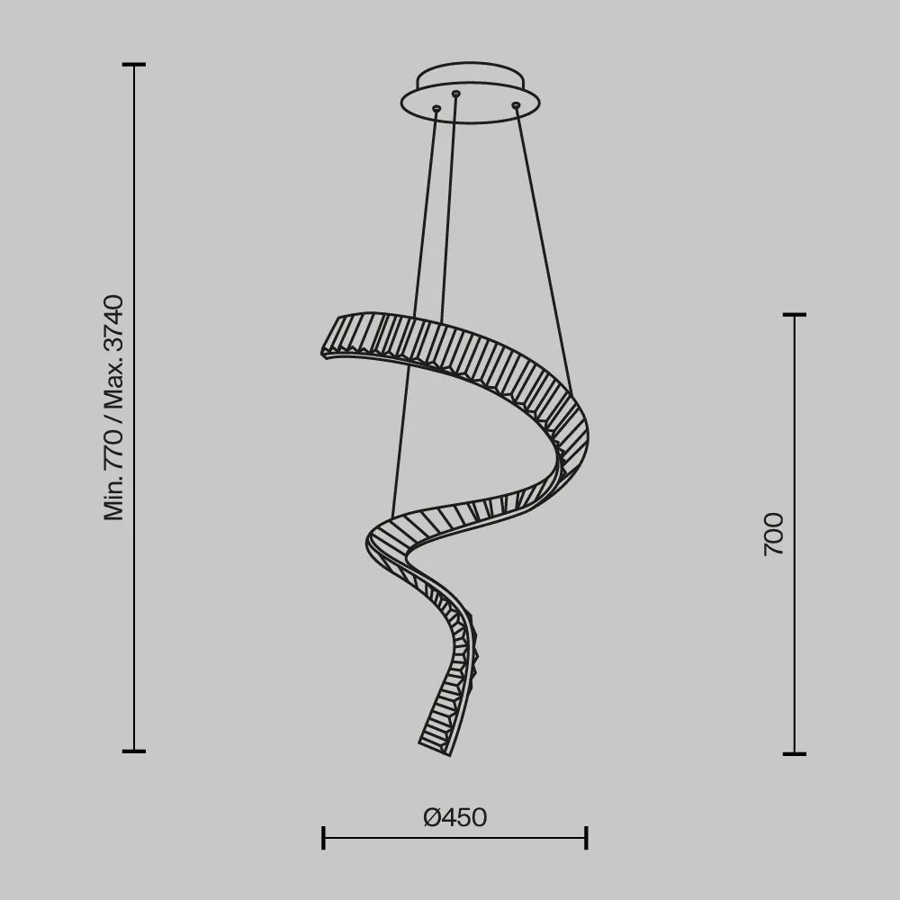 Lustra LED suspendata design modern Krone 45cm