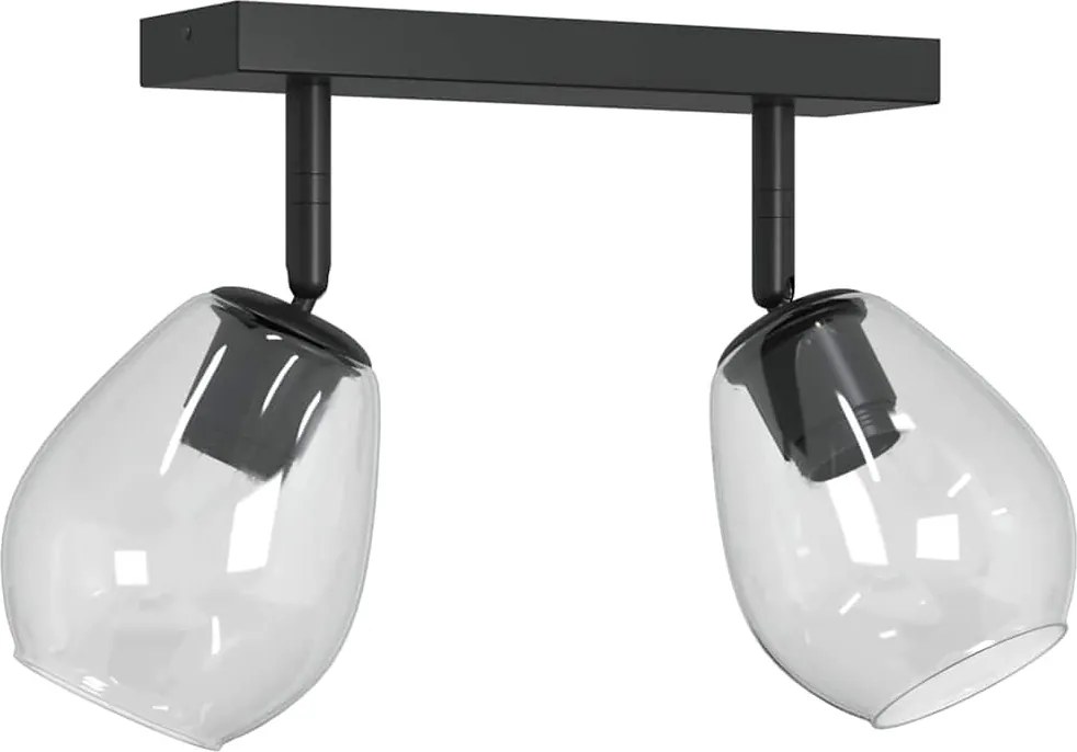 vidaXL Spot de tavan Negru 33 x 13 x 26 cm Sticlă și Metal