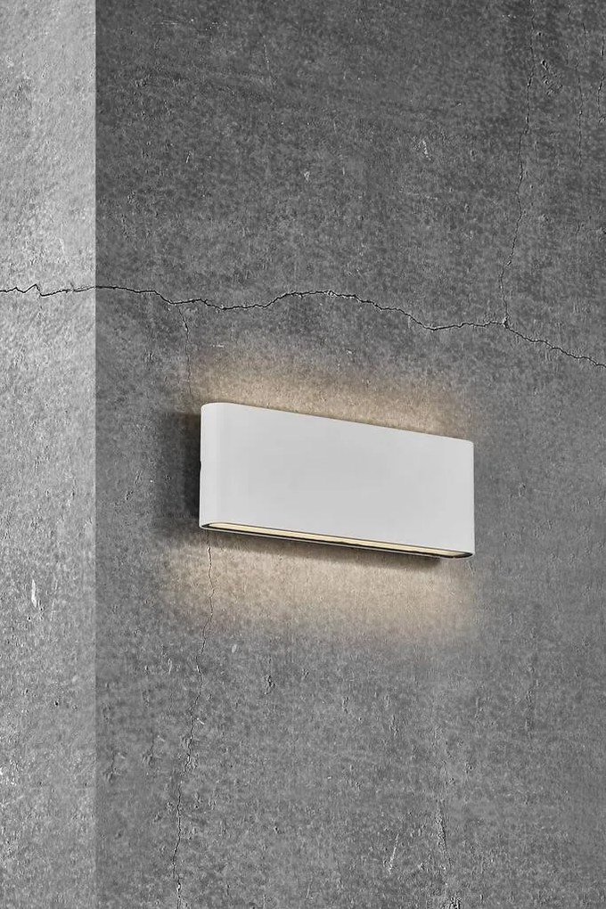Aplica LED de perete pentru iluminat exterior modern, IP54 Kinver 26 alb 2118181001 NL