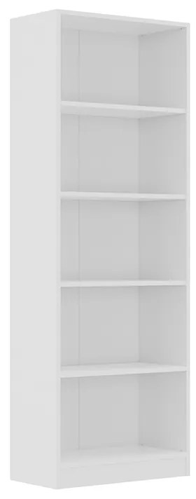 Dulap Biblioraft Mobiref cu 4 Polite pentru Depozitare , 70 x 34,5 x 200 cm, PAL Alb 18 mm