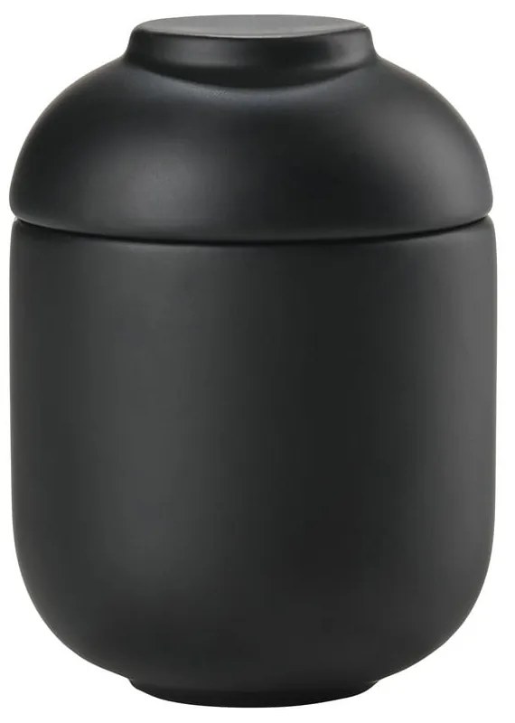 Organizator de baie negru pentru dischete demachiante din gresie ceramică Sensu – Zone