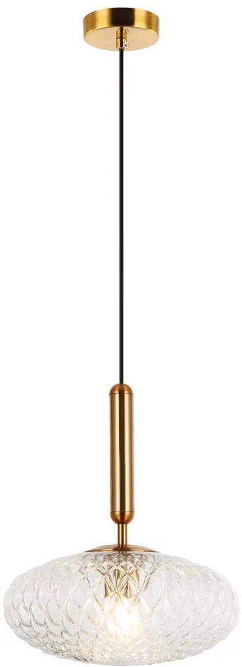 Pendul Ester, E27  (Short Lamp), Transparent|Copper, 1 X Max 40W, 4225600, Viokef Grecia