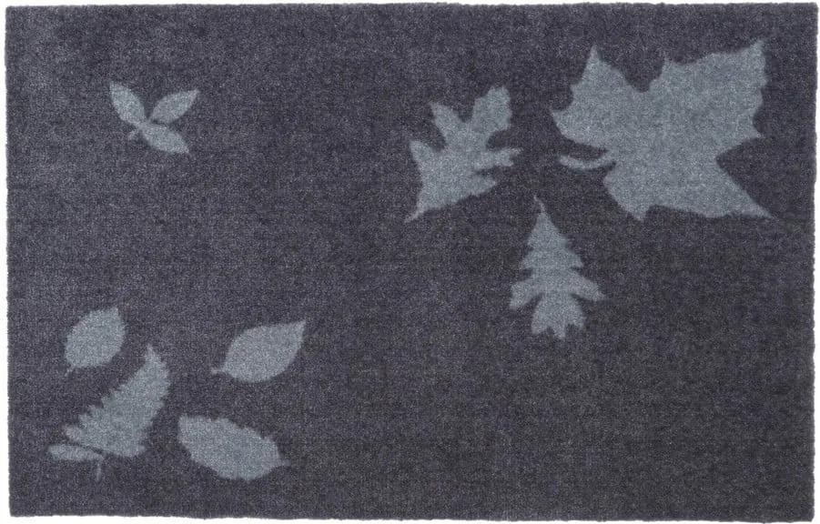 Covoraș intrare Tica copenhagen Mega Leafes, 60 x 90 cm, albastru-gri