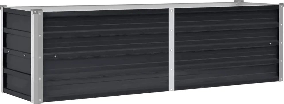vidaXL Strat înălțat de grădină antracit 160x40x45 cm oțel galvanizat