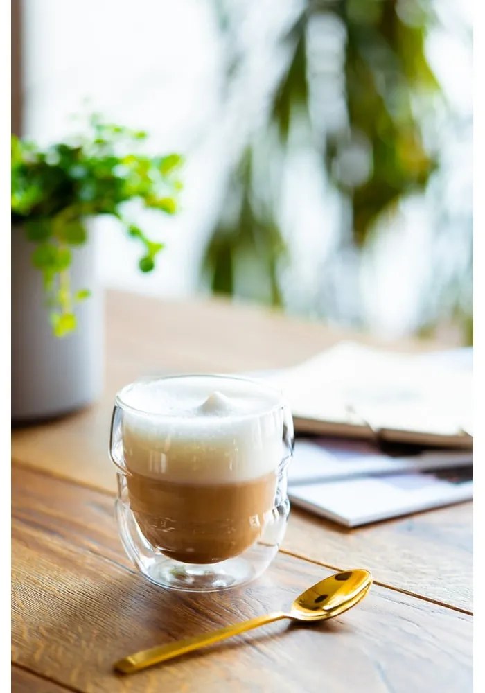 Cești 2 buc. pentru espresso/cu perete dublu din sticlă 70 ml Sferico – Vialli Design