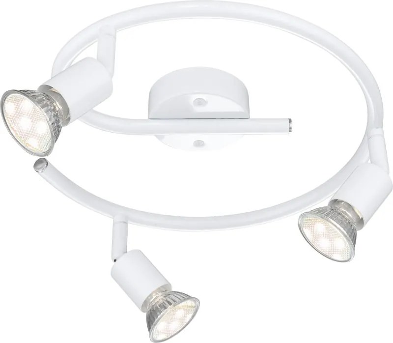 Lustra aplicata design modern 3 spoturi alba GU10 LED Olana / Oliwa 57381-3L GL