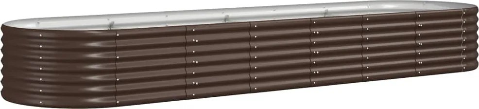 vidaXL Strat înălțat grădină 296x80x36 cm oțel galvanizat