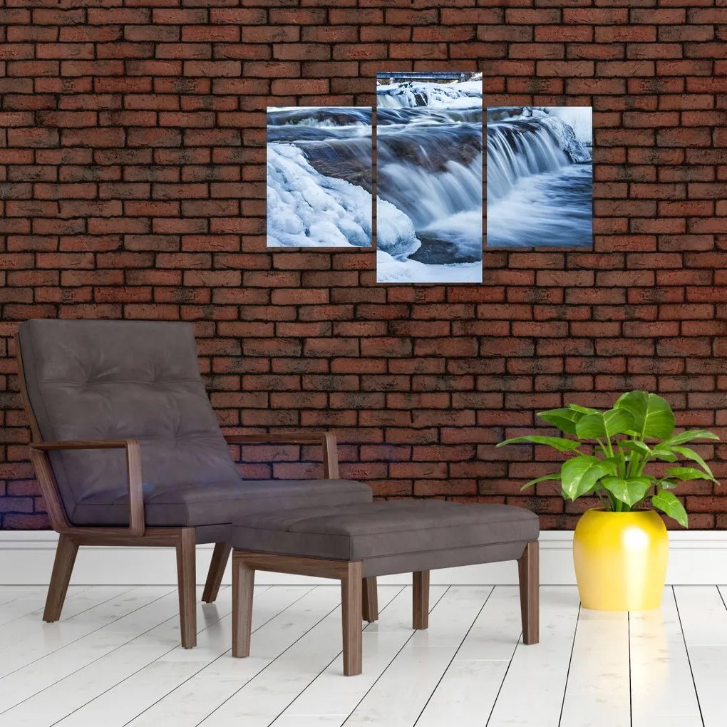Tablou - Râu iarna (90x60 cm)