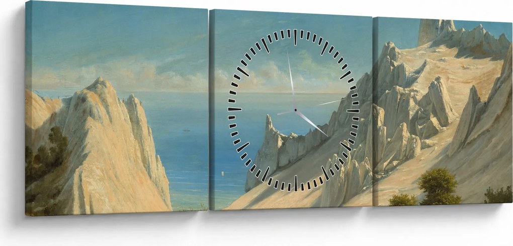 Tablou - Georg Emil Libert, View of Sommerspiret, the Cliffs of Møn, reproducere (cu ceas) (90x30 cm)