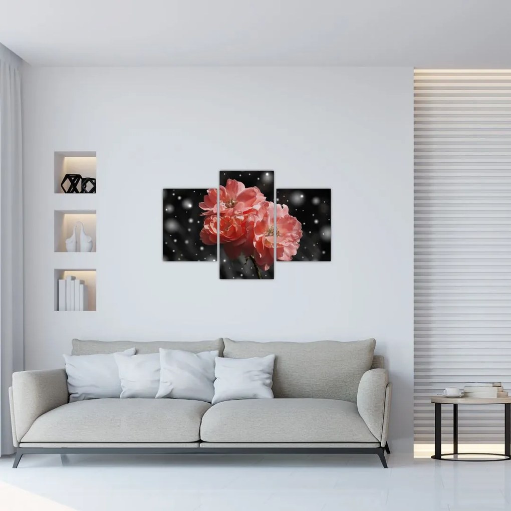 Tabloucu floare roz (90x60 cm)