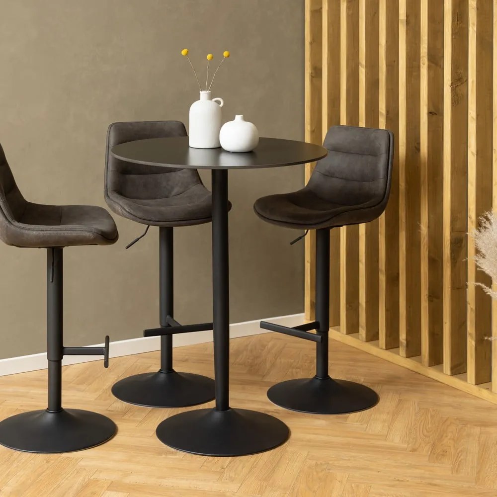 Scaun de bar verde închis cu înălțime ajustabilă (înălțime șezut 86 cm) Adisa – Actona