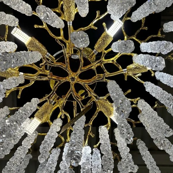 Lustră pe cablu Zuma Line MD3720-1-EGN DIJON 8xG9/3,5W/230V auriu